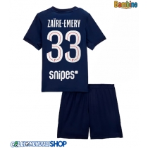 Maglie da calcio Paris Saint-Germain Warren Zaire-Emery #33 Prima Maglia Bambino 2025-26 Manica Corta + Pantaloni corti)